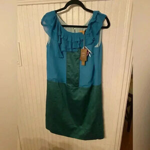 Maloom colorblock 100% cotton dress